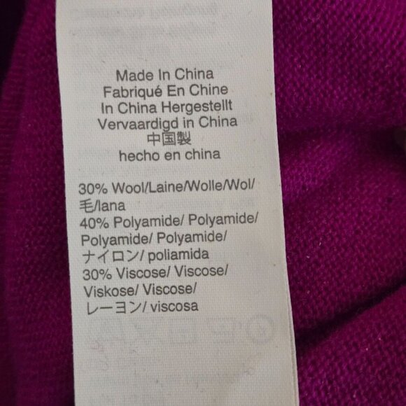 Universal Standard X J.Crew Mockneck Wool Blend Raspberry Sweater Dress Size M - Picture 7 of 7